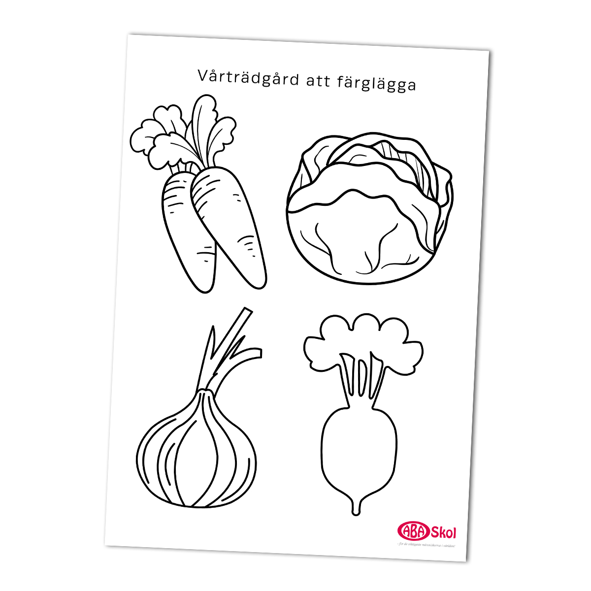 Färglägg Grönsaker